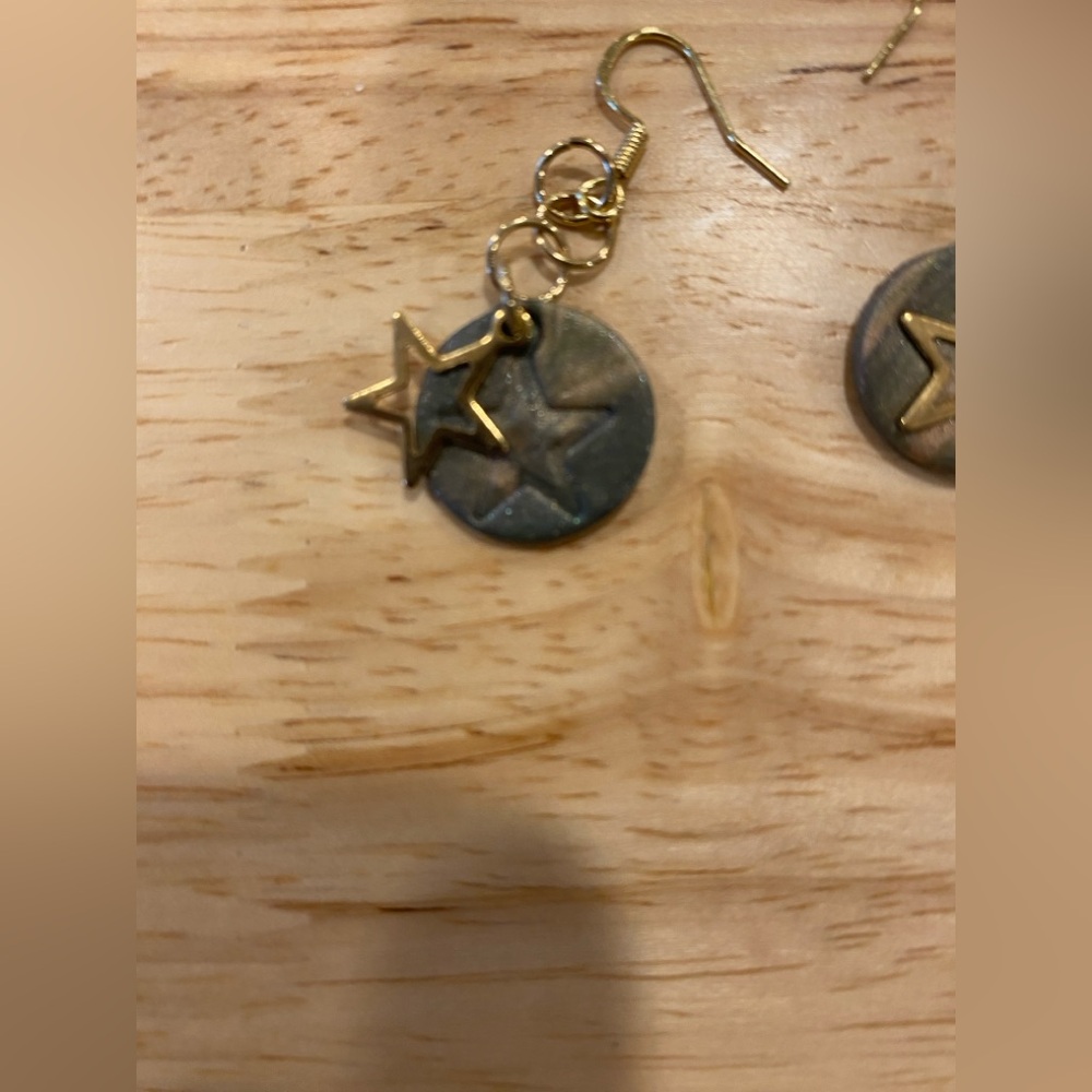 3/$10 Polymer Clay Circle and Star Earrings - Picture 7 of 8